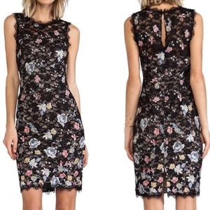 BCBG Embroidered Floral Lace Dress 4